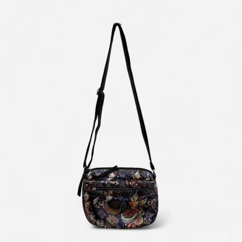 Bueno crossbody bag with multicolored floral and paisley design